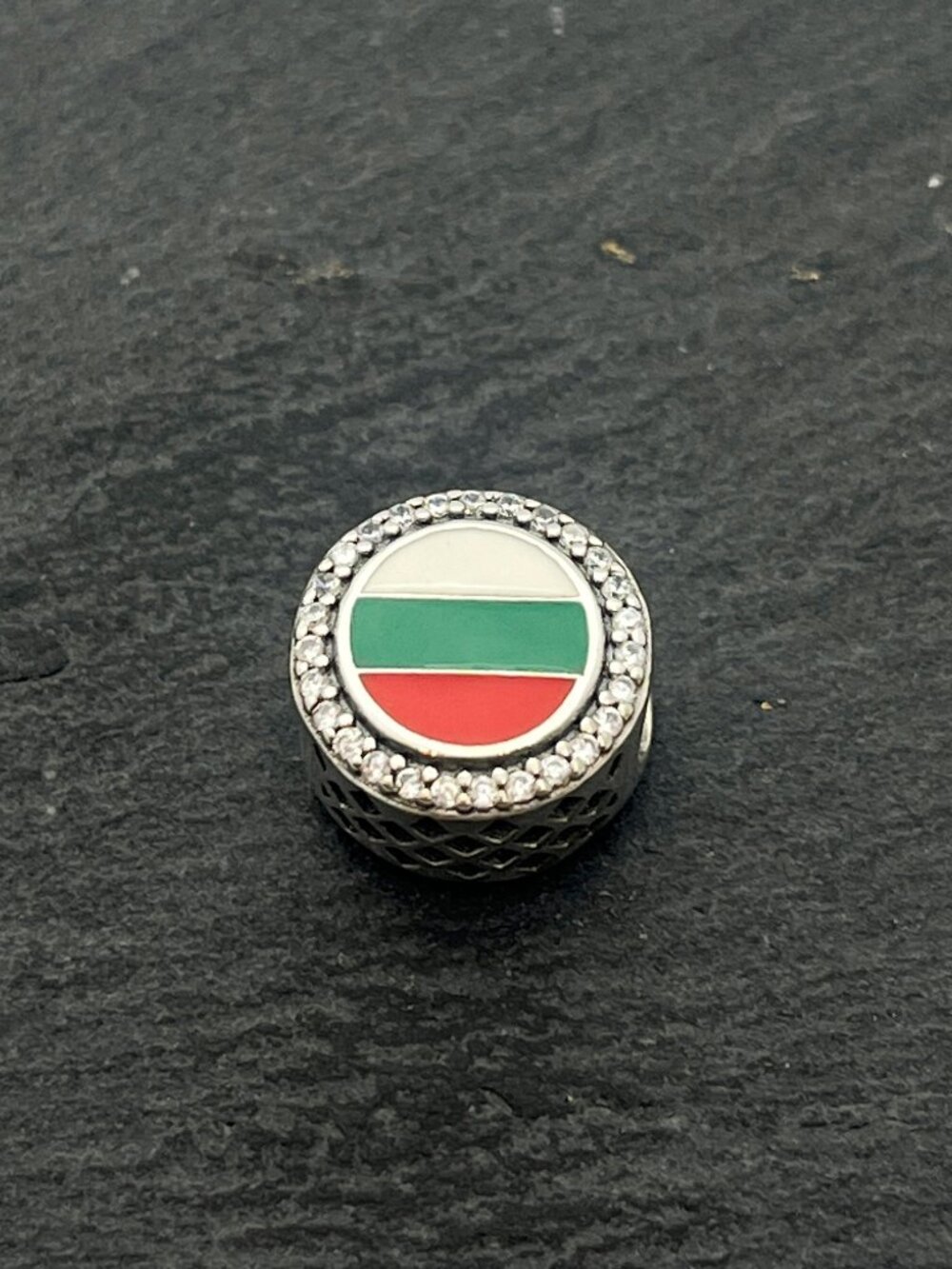 Pandora Bulgaria Flag Exclusive Charm Sterling Silver Bead Charm Jewelry